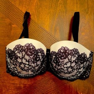 Victoria Secret Black and White Lace Bra